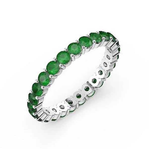 Gemstone Emerald Rings Anniversary Gift